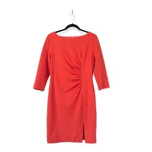 Trina Turk Orange knee length 3/4 sleeve shift dress